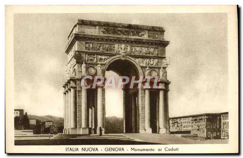 Denkmal für die Gefallenen in Genua — Italien Neues — unbekannter Verleger, Seriennummer nicht sichtbar - Vorderseite