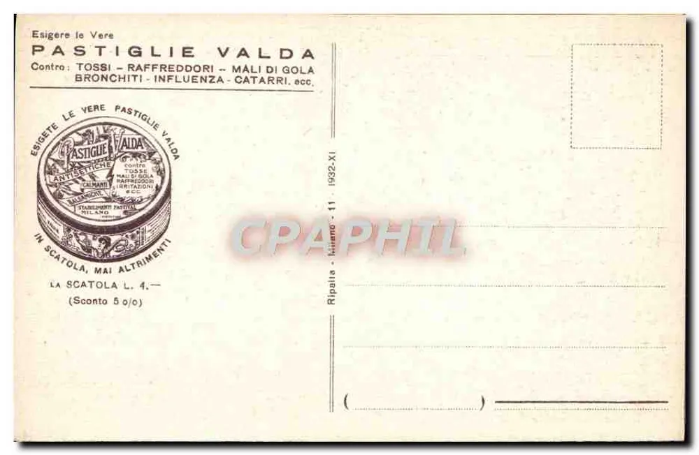 Faro della Vittoria — Trieste — Verlag Italia Nuova, n° 415-11 - Rückseite