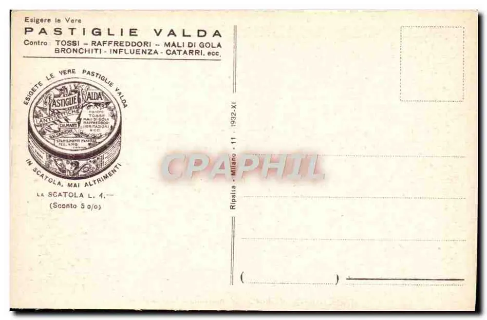 Italia Nuova - Turin - Denkmal 'All'Artiglierie' - Rückseite