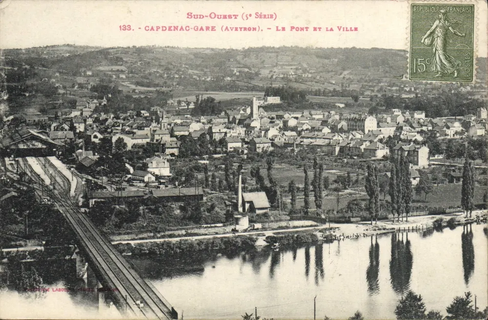 Capdenac-Gare (Aveyron) — Le Pont et la Ville — Sud-Ouest (5e Série) n°133 - Vorderseite