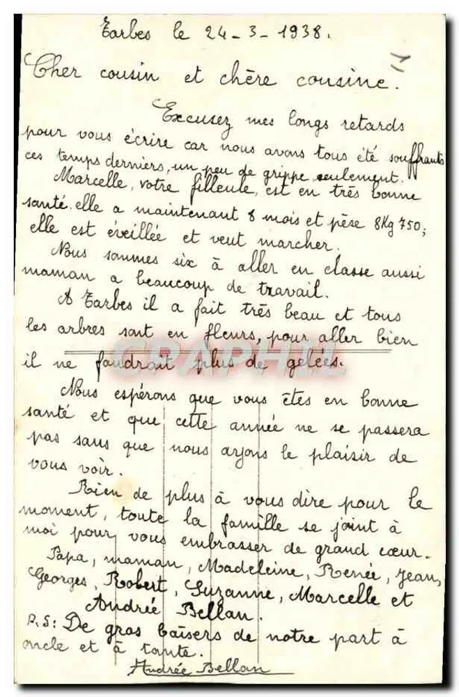 Tarbes — Jardín Massey — La Isla - Reverso