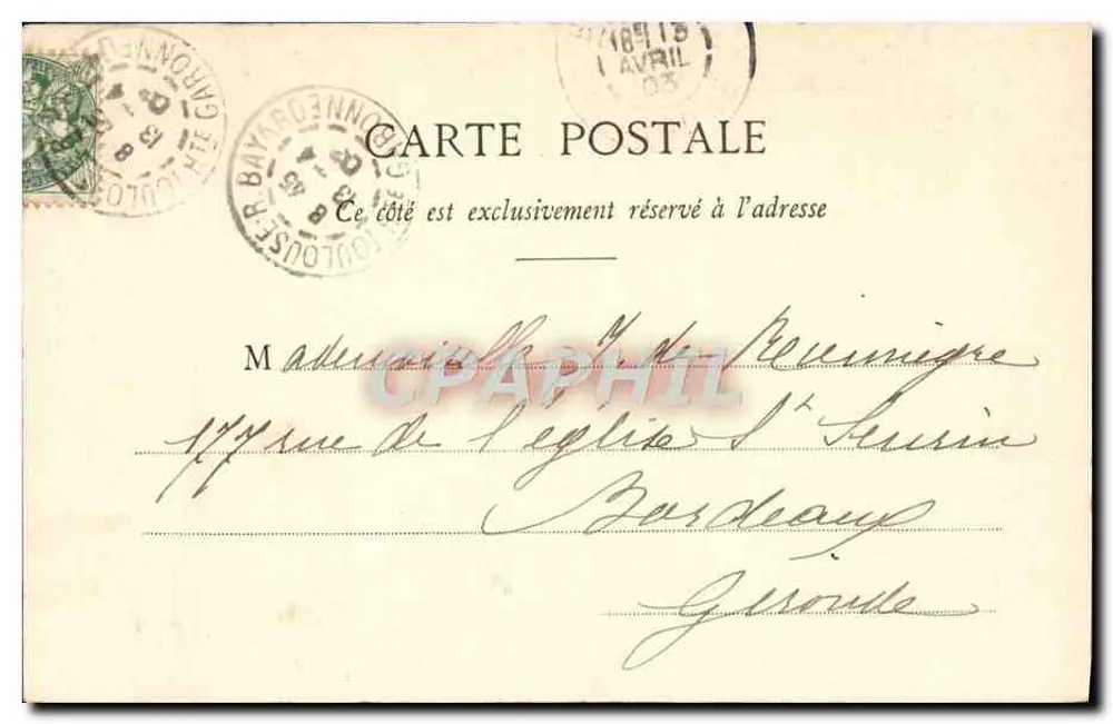 Toulouse - O Jardim das Plantas — Labouche frères, imp.-édit, Toulouse, n°50 - Verso