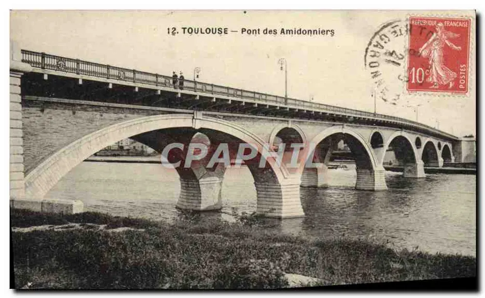 Toulouse — Ponte dos Amiddonniers — editor desconhecido, n°12 - Frente