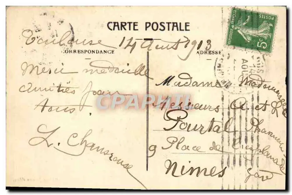Toulouse - Igreja de São Sernim — Edição Jeanne d'Arc, n°65 - Verso