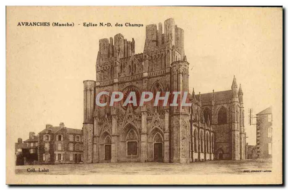 Avranches (Manche) — Igreja N.-D. dos Campos — Editor: Bill Coulter-Macon - Frente