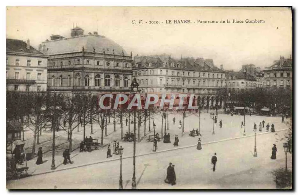 Le Havre — Panorama da Praça Gambetta — C. V. - 2010 - Frente