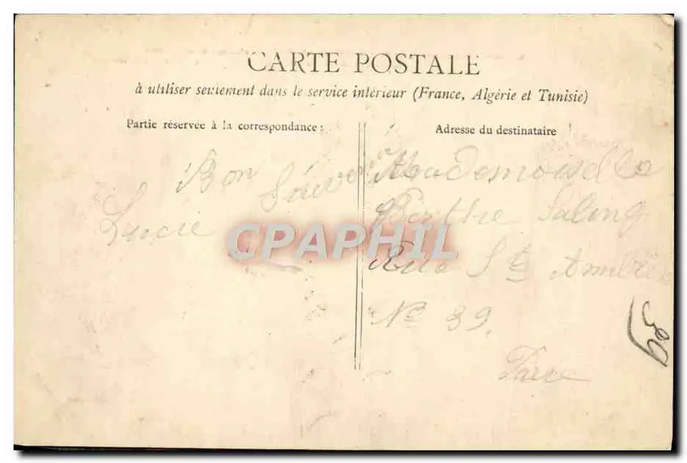 Wasigny — Vista Geral, foi sob a Revolução o Sede de um dos treze cantões formando o distrito de Rethel — G. Petit, Ed. Wasigny - Verso