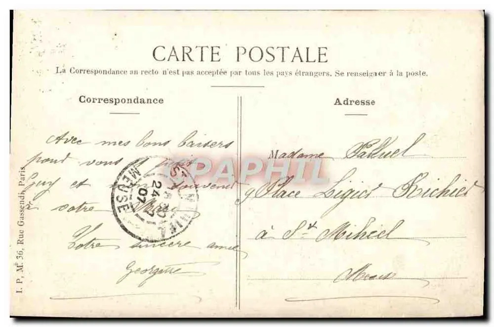 Lavardin — Ruines du Château — E. Leher, édit. Montoire - Verso