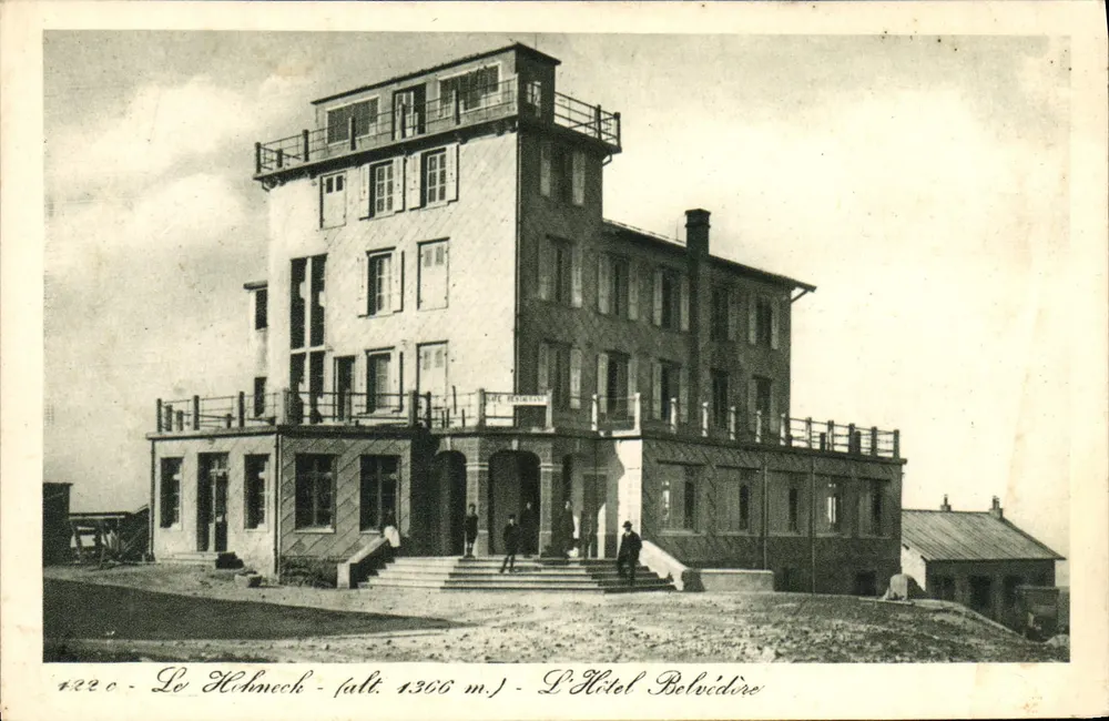 Der Hohneck - (Höhe 1366 m.) - Das Hotel Belvédère - Vorderseite