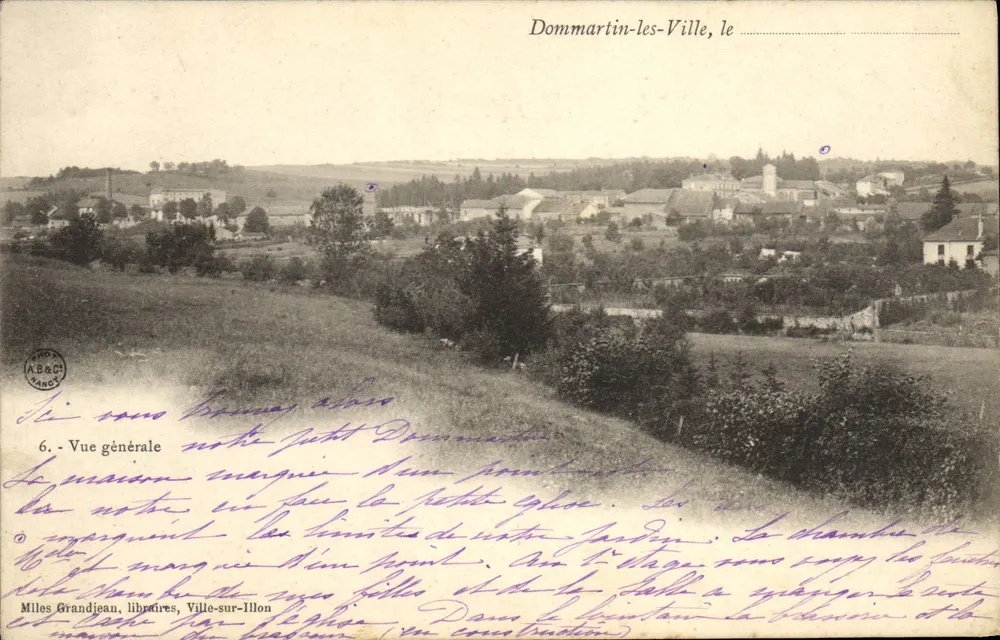 Dommartin-les-Ville — vue générale — Miles Grandjean, libraires, Ville-sur-Illon - Frente