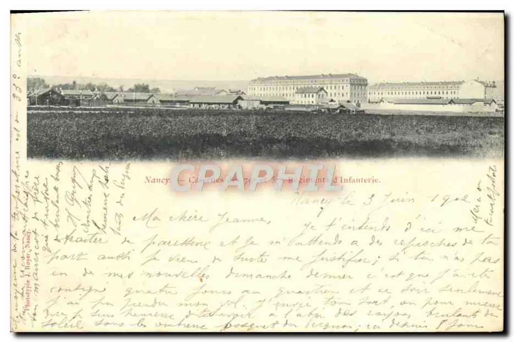 Nancy — Artillerie-Kaserne und Infanterieregiment — Graphil - Vorderseite