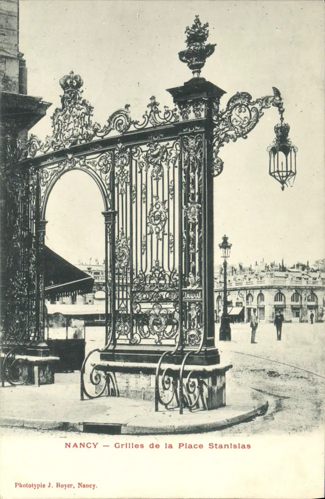 NANCY — Grades da Place Stanislas — Fototipia J. Royer, Nancy. - Frente