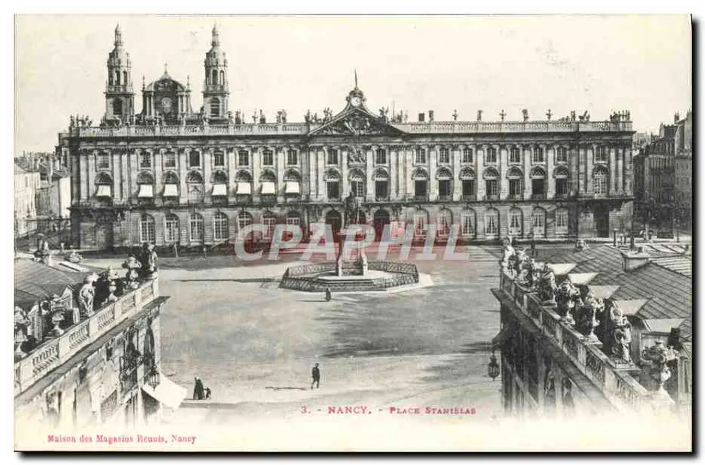 Nancy - Place Stanislas — Maison des Magasins Réunis, n°3 - Frente