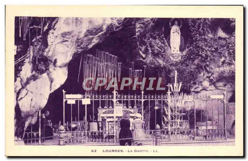 Lourdes - A Gruta — editor Lévy e Murbouin, Paris - Frente