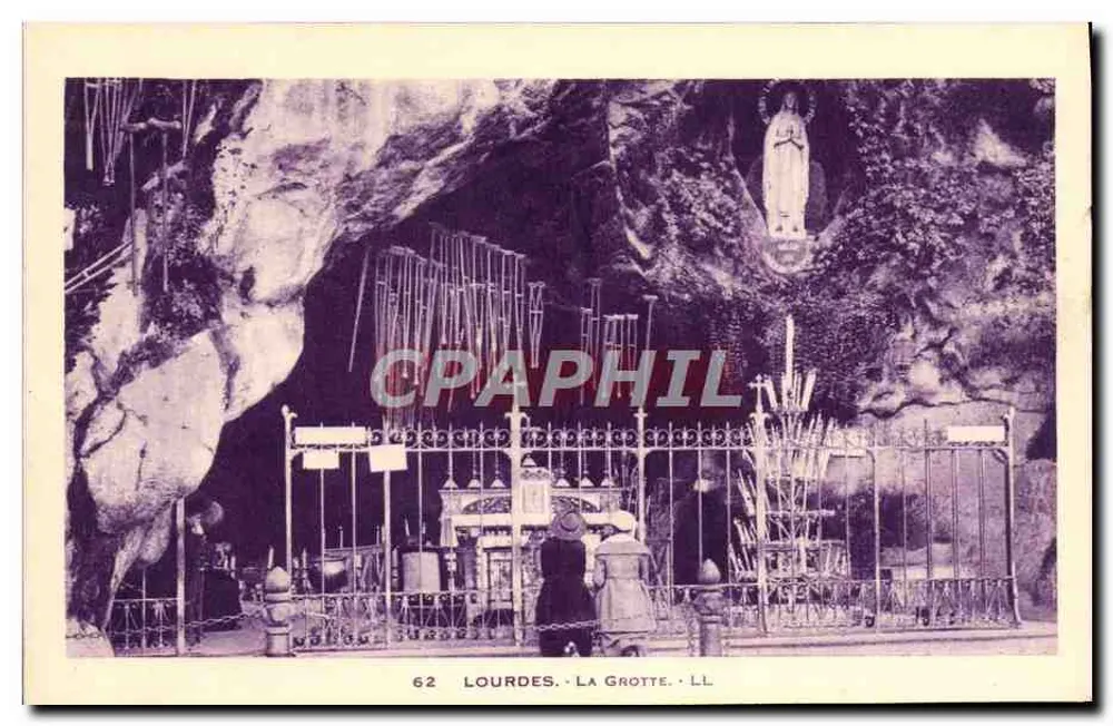 Lourdes - A Gruta — editor LL, n° 62 - Frente