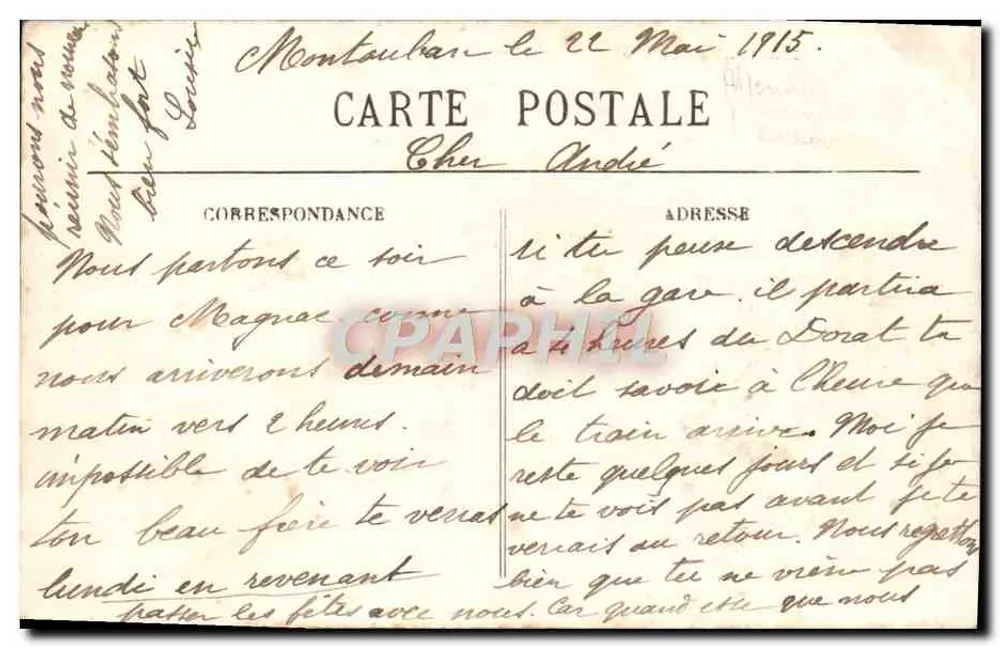 Montauban (T-et-G.) — Chaussée des Albarèdes und Pont d'Orléans - Rückseite