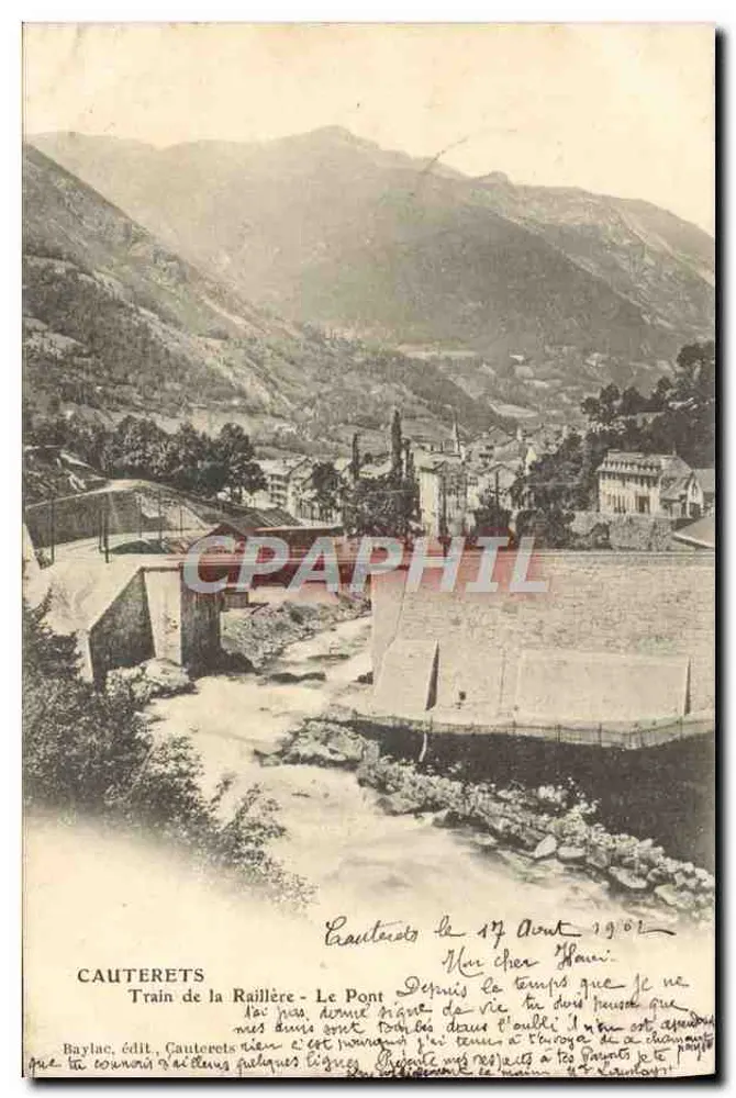 Cauterets - Trein van de Raillière - De Brug — Baylac, uitgave Cauterets - Voorkant