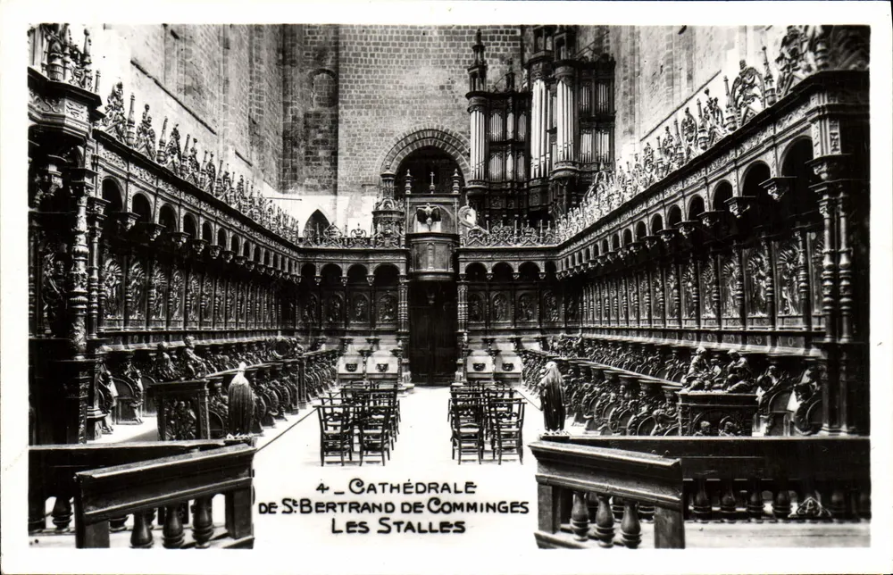 Catedral de Saint-Bertrand de Comminges — As bancadas — editor C.P.A.P.H.T.L. Paris - Frente