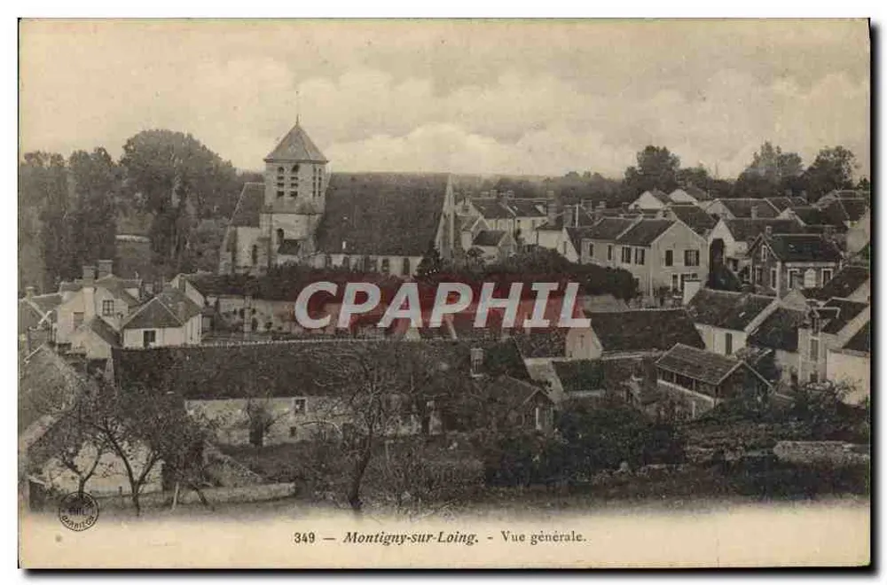 Montigny-sur-Loing — Vista geral — editor Bonniciot, n° 349 - Frente