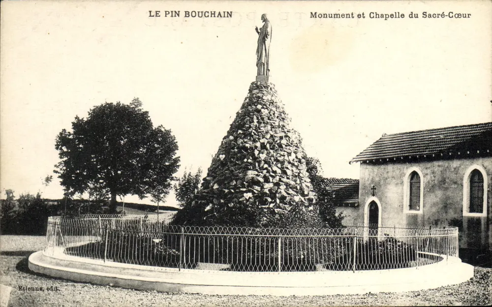 Le Pin Bouchain — Monument und Kapelle des Heiligen Herzens — Étiennne, Verlag - Vorderseite