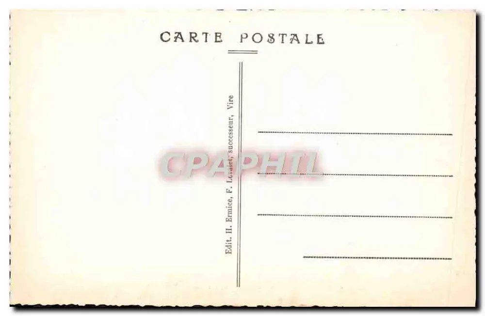 Vire — A Esplanada do Velho Castelo — Editor H. Ermiee, Vire - Verso