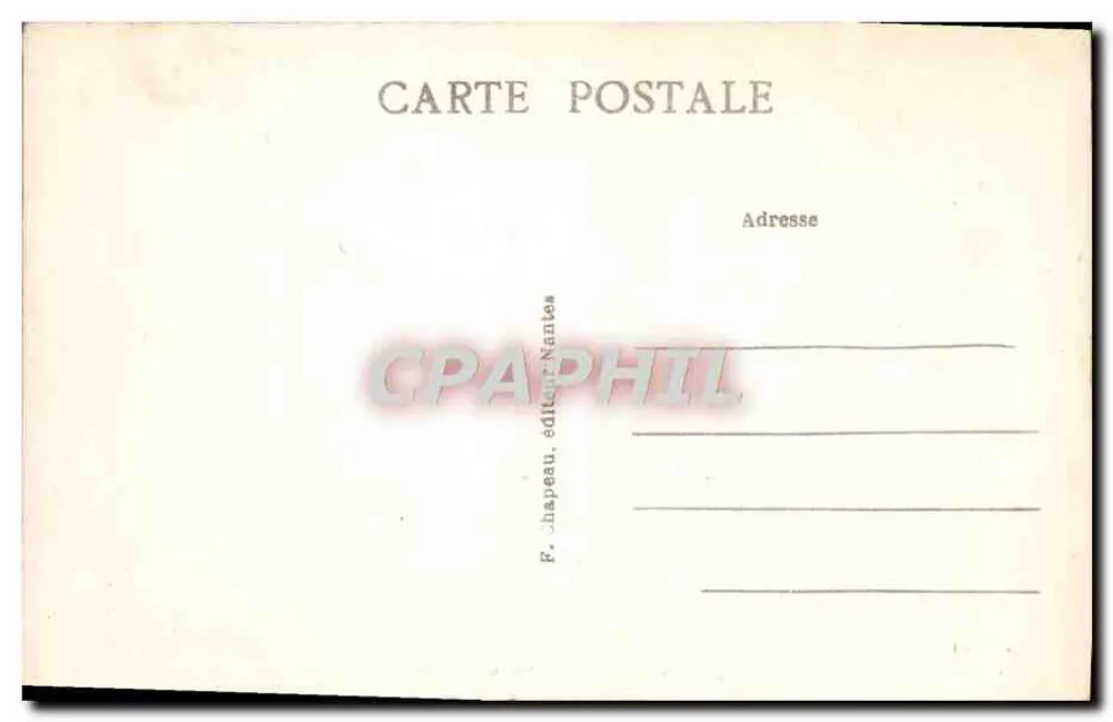 O Bourg de BATZ — vista histórica — P. Chapeau, editor Nantes, n° 253 - Verso