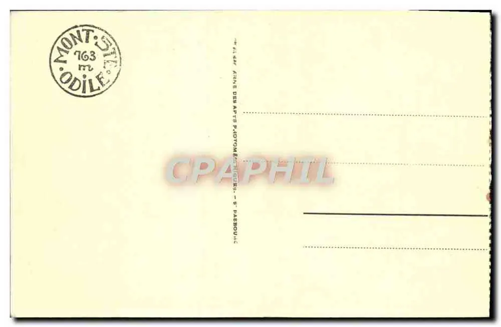 Monte Ste-Odile — Tomba di Ste-Odile — editore anonimo, n° 53 - Verso