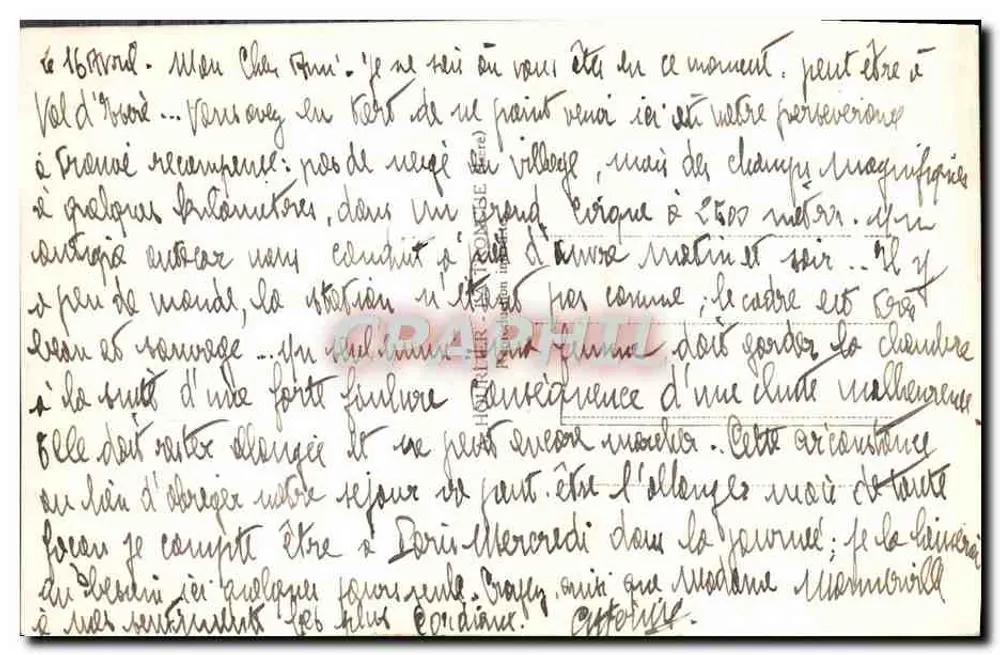 Saint-Véran (2040) — vista do Pâquier (3126), da Tête de Longel (3147) e da Tête du Boillies (3176) — Graphphil - Verso