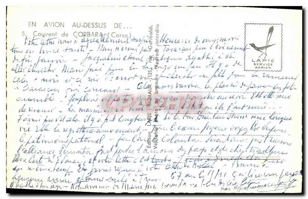 Kloster Corbaran — Korsika — Lapie Service Aérien - Rückseite