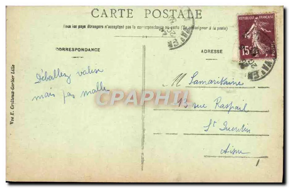 Valenciennes — Das Hippodrom — E.C. — Nr. 92 - Rückseite