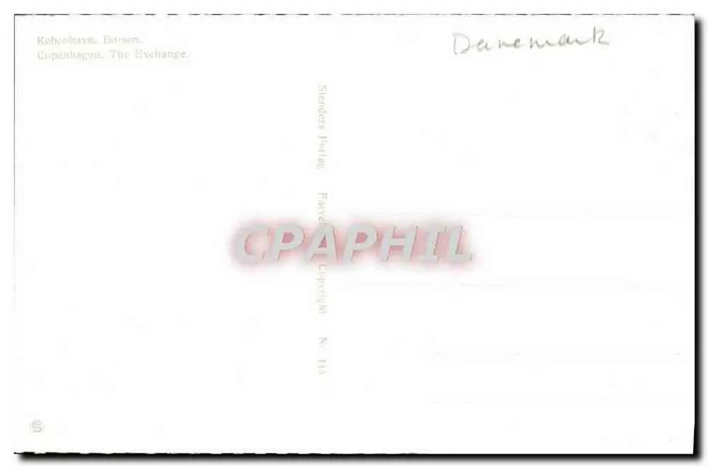 Copenhague, Borsen — A Bolsa — editor Stender & Høilie, n° 113 - Verso