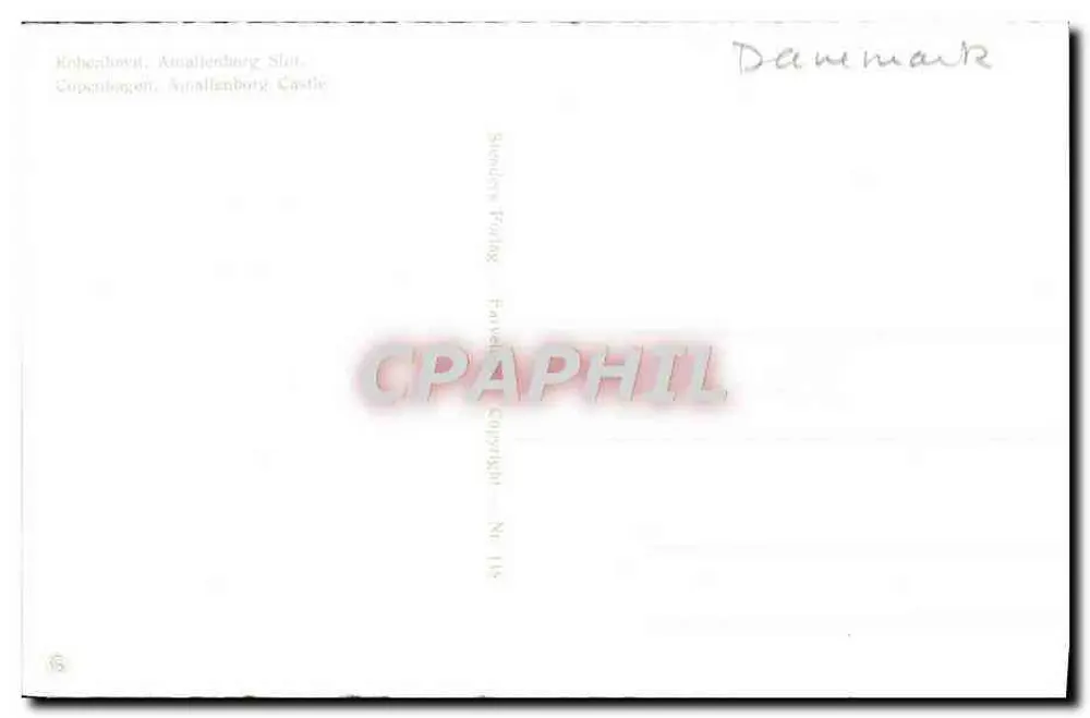 Copenhague, Amalienborg Slot — editor Sweden's Post, n° 115 - Verso