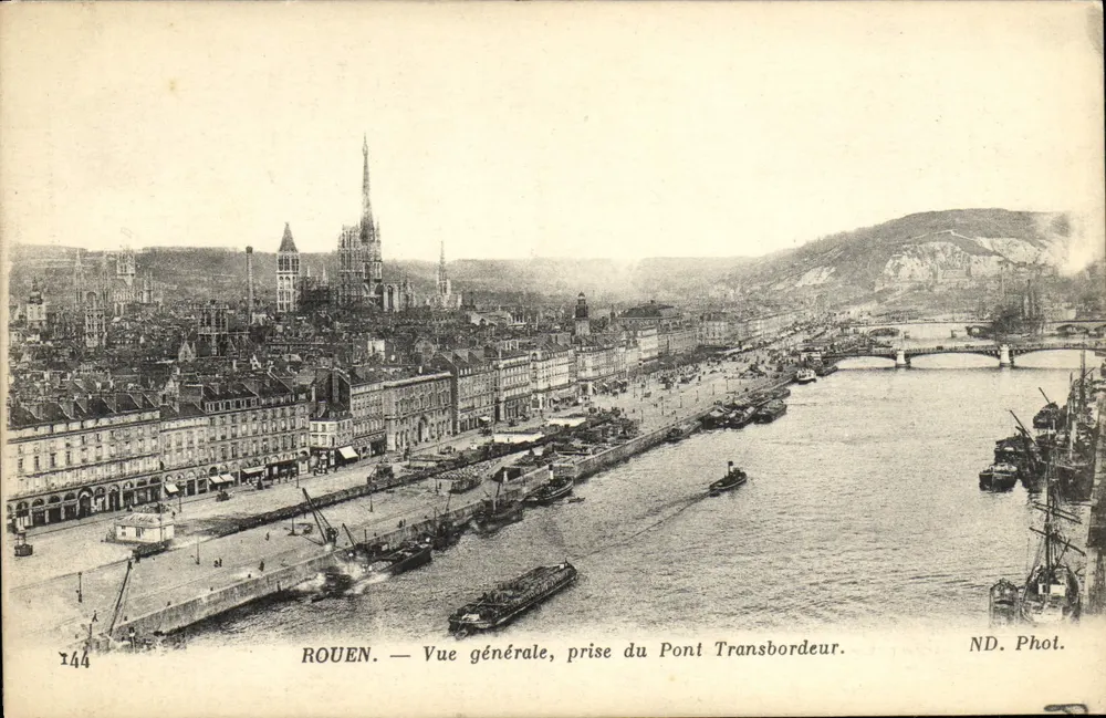 Rouen — Allgemeine Ansicht, aufgenommen vom Pont Transbordeur — ND. Phot. n° 144 - Vorderseite