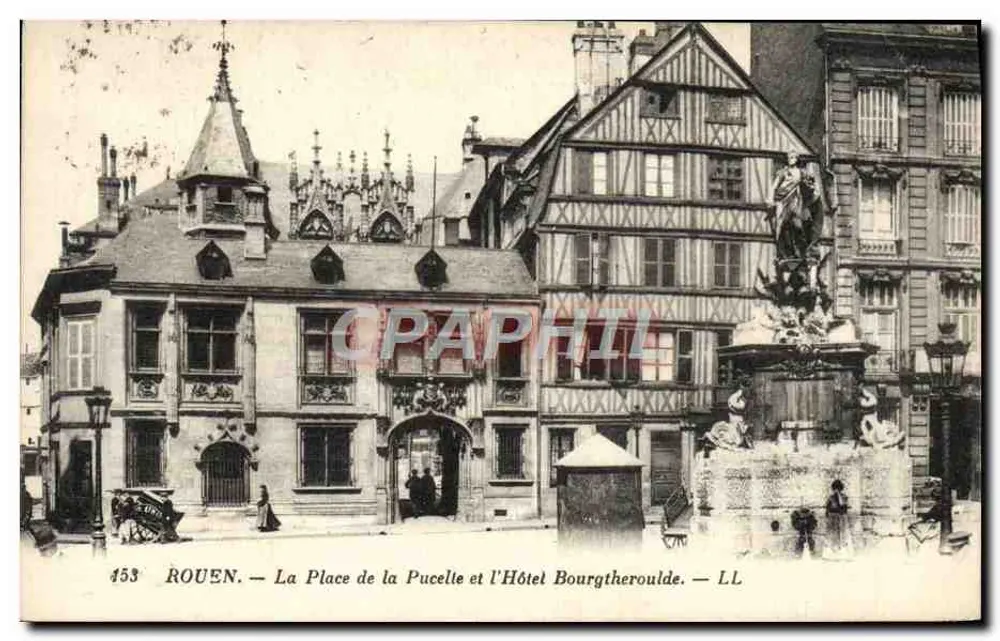Rouen — Place de la Pucelle und Hôtel Bourgtheroulde — LL - Vorderseite