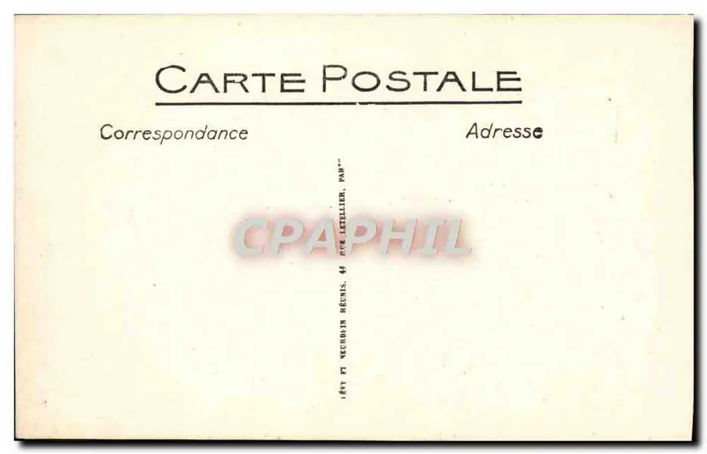 Veilles-les-Roses — Vista das casas e cabanas na praia — editor Vécoroir Réunis, 44 rue Le Tellier, Paris - Verso