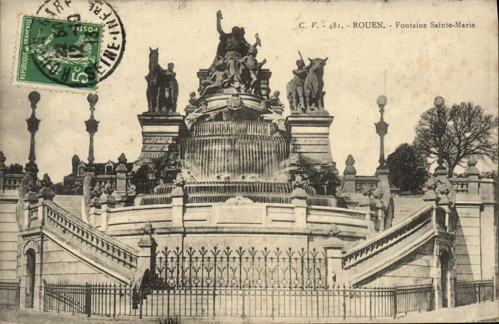 Rouen - Fontäne Sainte-Marie — C.V. 481 — Verlag C.V. - Vorderseite