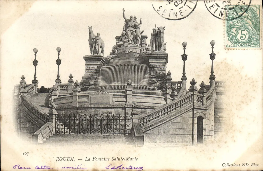 Rouen — La Fontaine Sainte-Marie — Collections ND Phot - Vorderseite