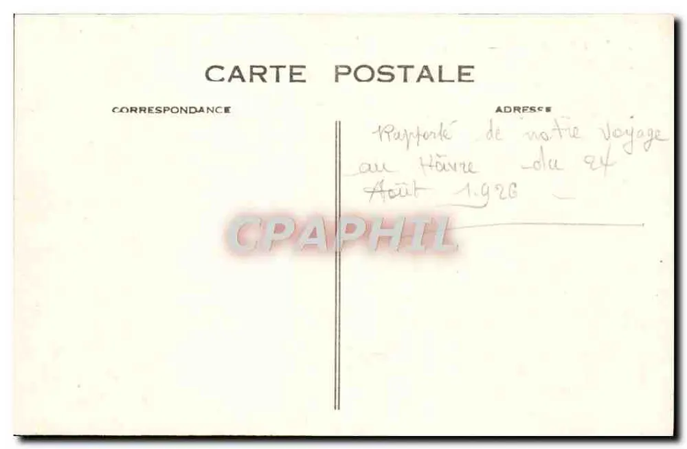 Le Havre — Der Dampfer "PARIS" — Verlag G. F., Le Havre, Nr. 606 - Rückseite