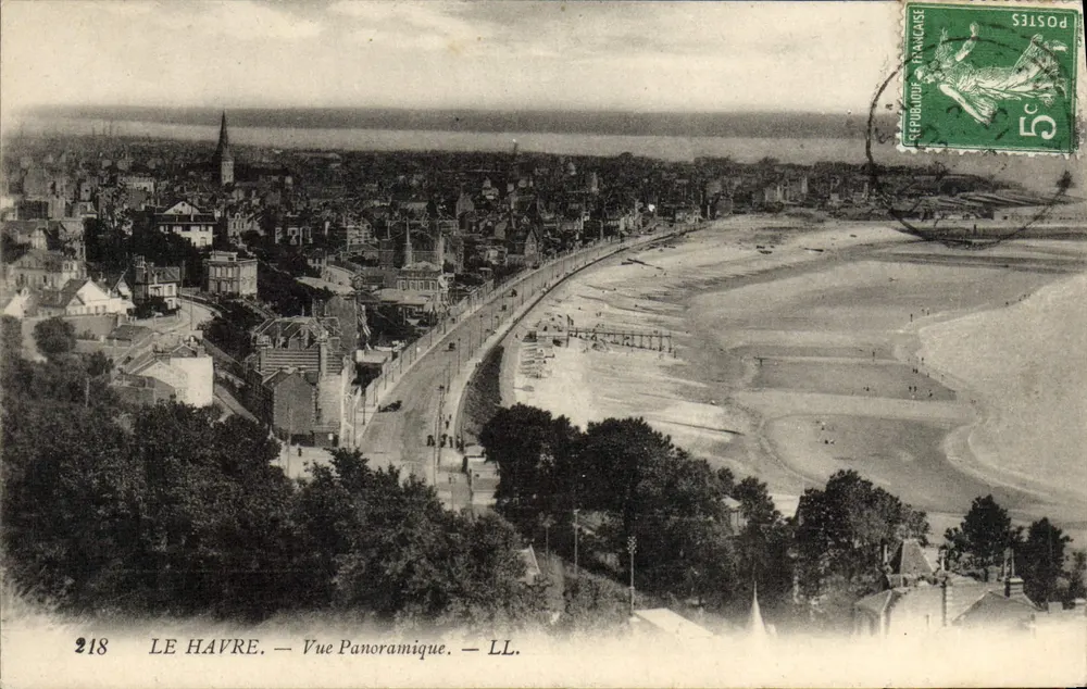 Le Havre — Vista Panoramica — LL. — N° 218 - Recto