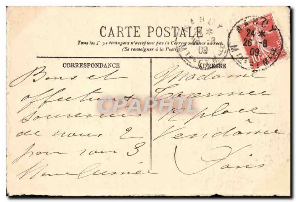 NANCY — L'Hôtel de Ville — Le Petit Salon — Édition V. Berger — n° 156 - Rückseite
