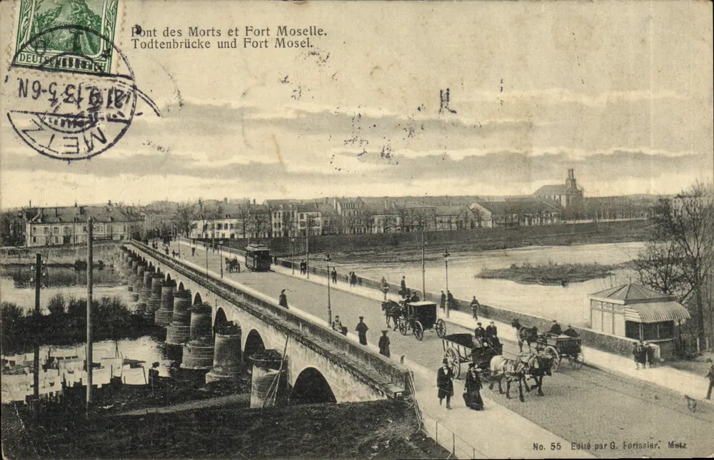 Brücke der Toten und Fort Moselle — Metz — Verlag G. Forissier, n° 55 - Vorderseite