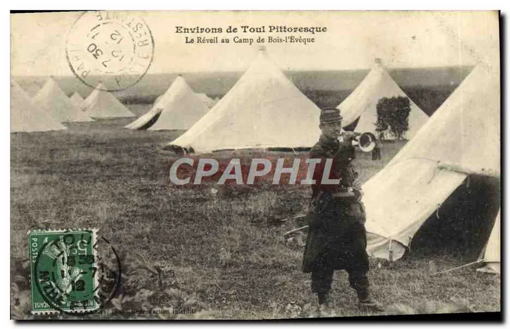 Um Toul pittoresk — Das Erwachen am Camp de Bois-l'Évêque — Verlag unbekannt - Vorderseite