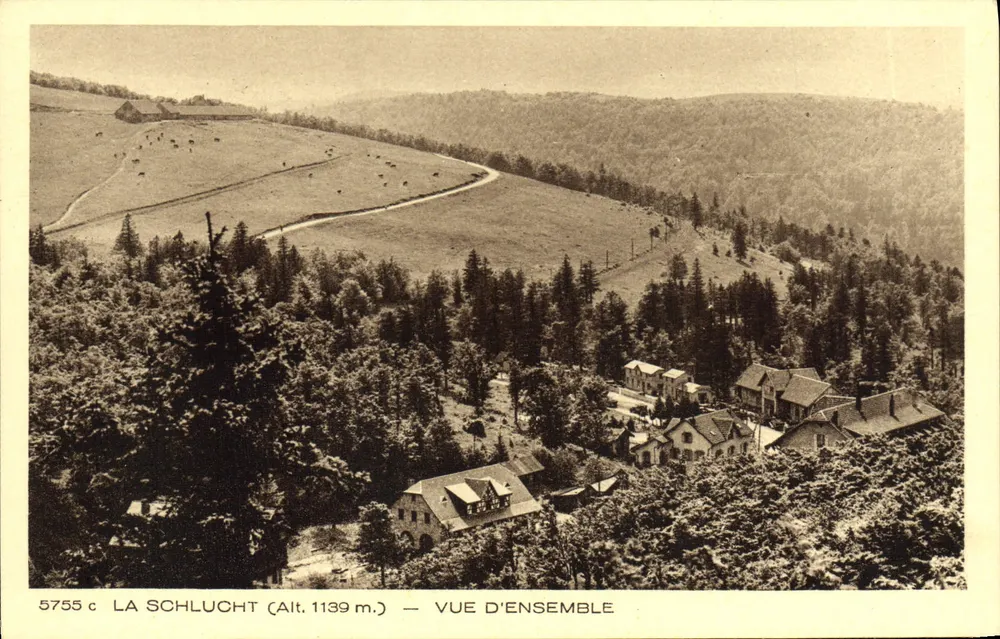 La Schlucht (Alt. 1139 m.) — Vue d'ensemble — Collection L'Alsace, Braun & Cie, Dornach - Frente