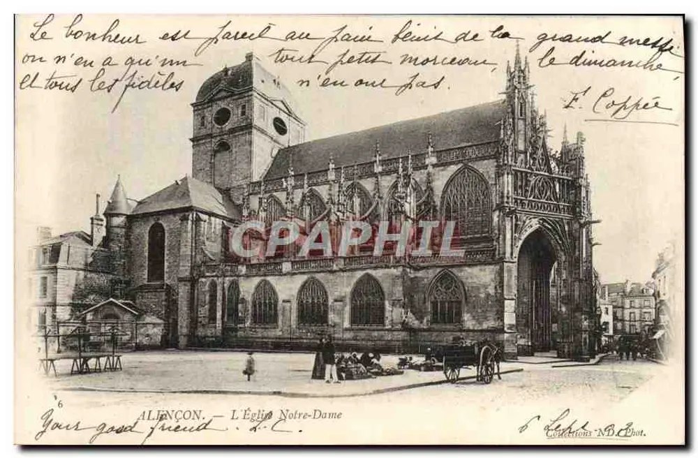 Alençon — A Igreja de Nossa Senhora — Editor N.B. Chot. n°6 - Frente
