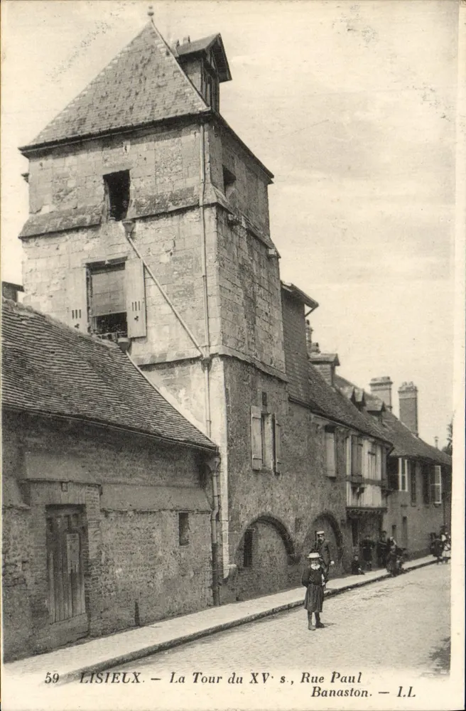 Lisieux — Die Turm aus dem 15. Jahrhundert, Rue Paul Banaston — I.L. - Vorderseite