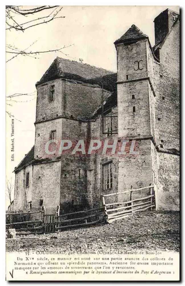 Coudehard, über Chambos (Orne) — Schloss Bois-Jos — Verlag Studénal, Vincennes - Vorderseite