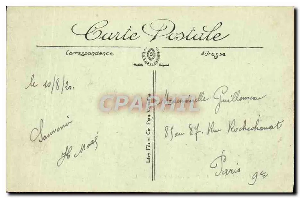 Saint-Aubin — A Praia em direção ao Casino — L. Léry - Verso