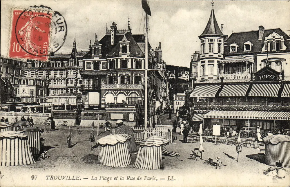 Trouville — Die Strandpromenade und die Rue de Paris — LL. - Vorderseite