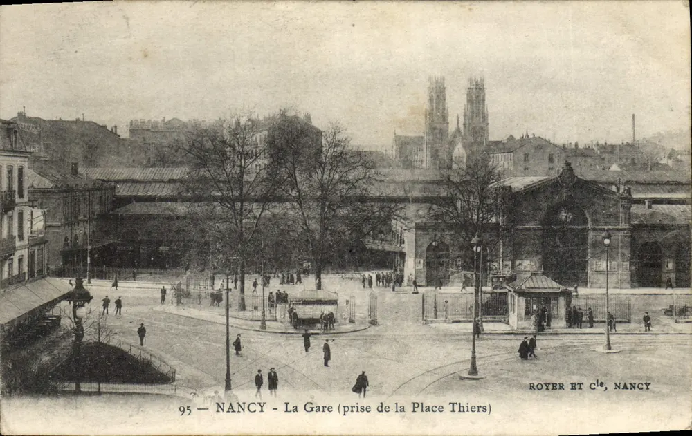 NANCY - Die Station (Ansicht von der Place Thiers) — ROYER ET Cie, NANCY, n° 95 - Vorderseite
