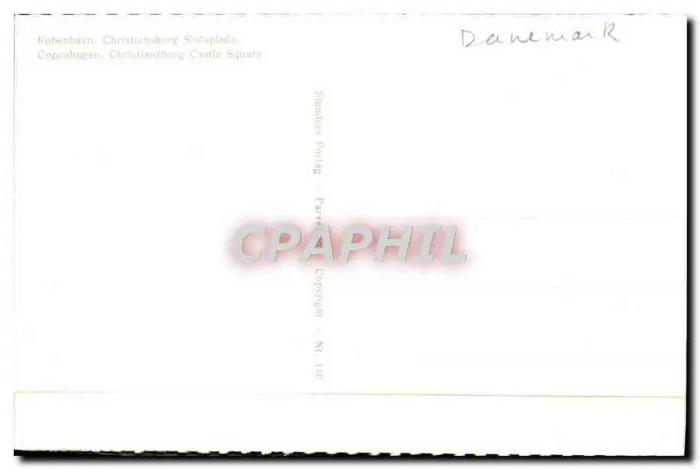 Christiansborg Slotssplads — Copenhaga — editor Stueller & Paring, n° 1389 - Verso